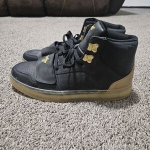 Creative Recreation High Top Sneakers Black Gold Ice Sole Men’s Size 10.5